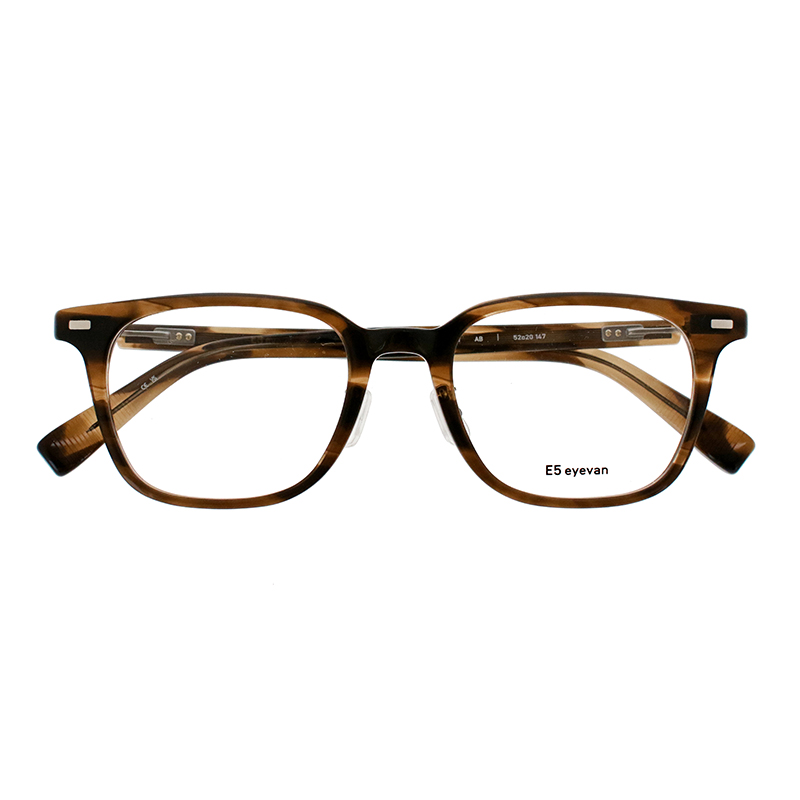 【E5 eyevan】 p18（52） AB（Aurora Brown） 52サイズ メガネ