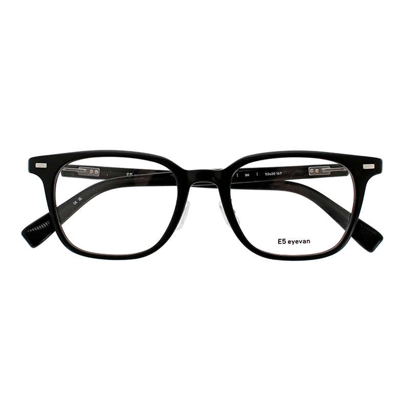 【E5 eyevan】 p18（52） BK（Black） 52サイズ メガネ