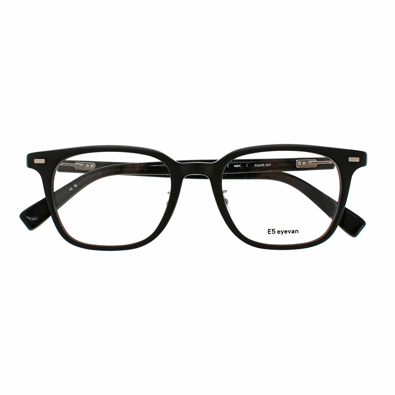 【E5 eyevan】 p18（52） MBK（Mat Black） 52サイズ メガネ
