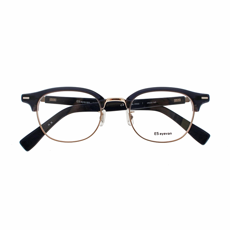 【E5 eyevan】 c3 BL/WG2（Blue/White Gold2） メガネ
