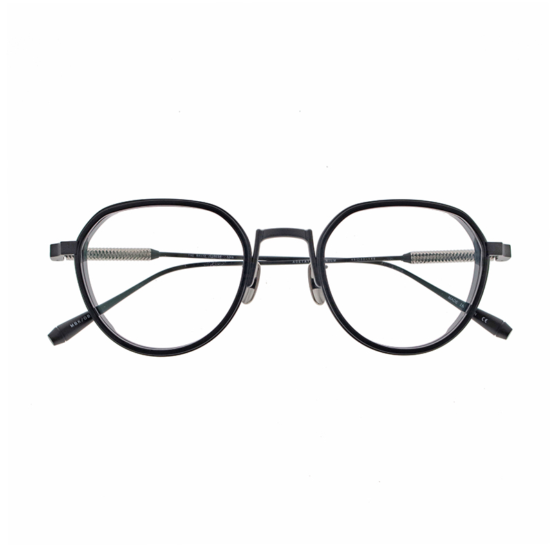 【THE WHITE SCREEN】 Line+ ラインプラス MBK/OBK（Matte Black/Obsidian Black） メガネ