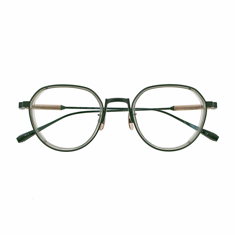 【THE WHITE SCREEN】 Line+ ラインプラス MGN/PGN（Matte Green/Pale Green） メガネ