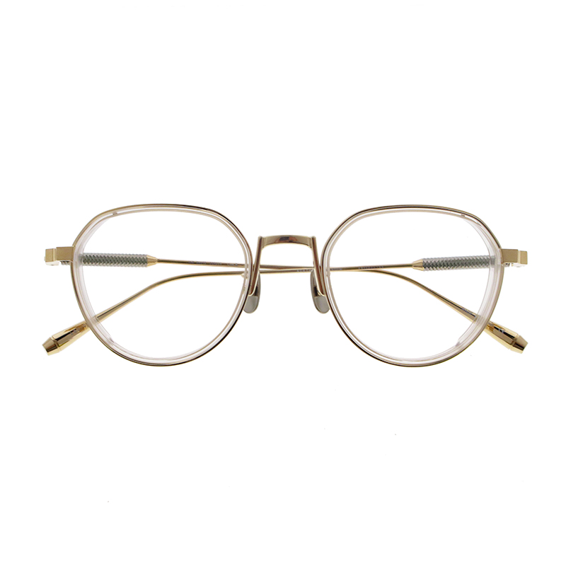 【THE WHITE SCREEN】 Line+ ラインプラス LGD/CL（Light Gold/Clear） メガネ