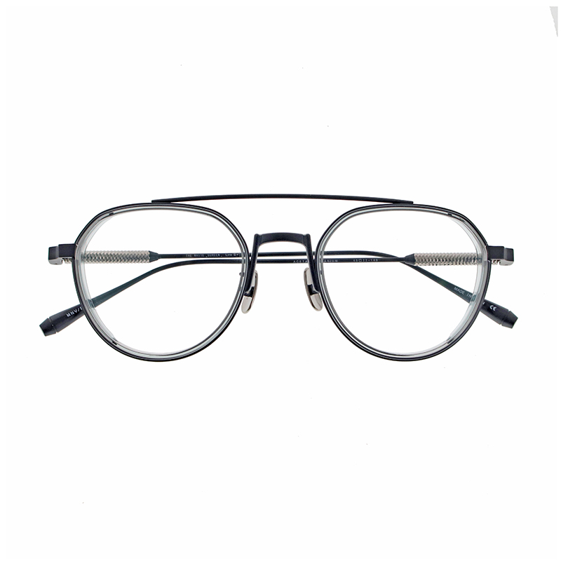 【THE WHITE SCREEN】 Line2+ ライン2プラス MNV/PBL（Matte Navy/Pale Blue） メガネ