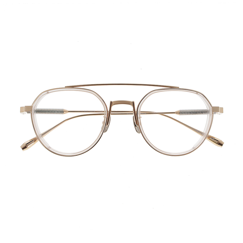 【THE WHITE SCREEN】 Line2+ ライン2プラス LGD/CL（Light Gold/Clear） メガネ