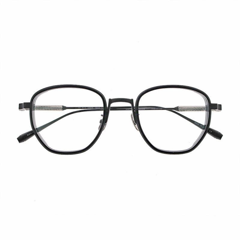 【THE WHITE SCREEN】 Corner+ コーナープラス MBK/OBK（Matte Black/Obsidian Black） メガネ