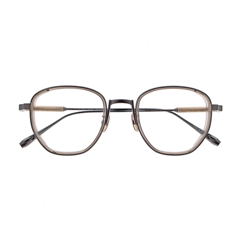 【THE WHITE SCREEN】 Corner+ コーナープラス GUN/PBG（Gunmetal Grey/Pale Beige） メガネ