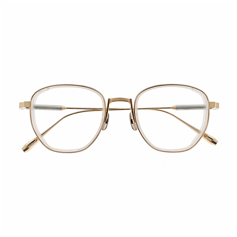 【THE WHITE SCREEN】 Corner+ コーナープラス LGD/CL（Light Gold/Clear） メガネ