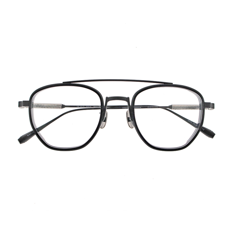【THE WHITE SCREEN】 Corner2+ コーナー2プラス MBK/OBK（Matte Black/Obsidian Black） メガネ