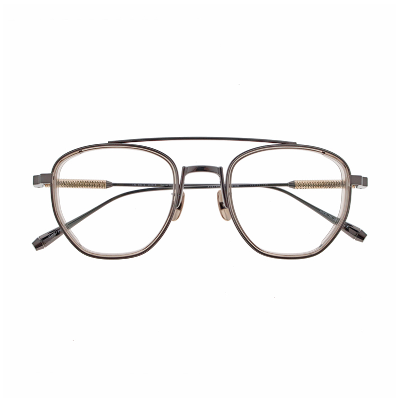 【THE WHITE SCREEN】 Corner2+ コーナー2プラス GUN/PBG（Gunmetal Grey/Pale Beige） メガネ