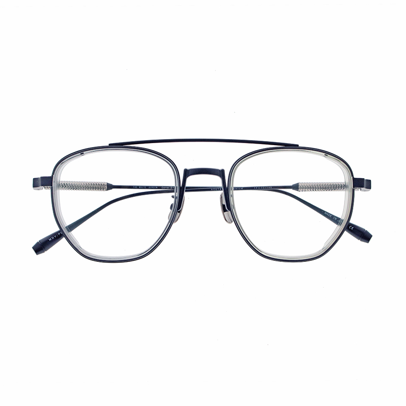 【THE WHITE SCREEN】 Corner2+ コーナー2プラス MNV/PBL（Matte Navy/Pale Blue） メガネ