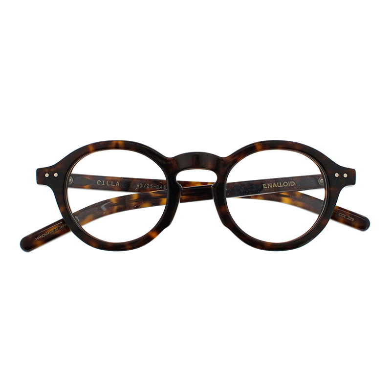 【ENALLOID】 CILLA シラ 229（Black Amber） メガネ