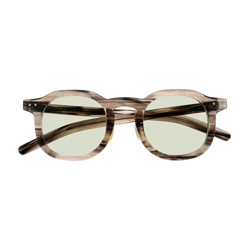 【ENALLOID】 MAVOUNZY マヴォンジー 217（Light Brown Flow） レンズカラー：Green サングラス