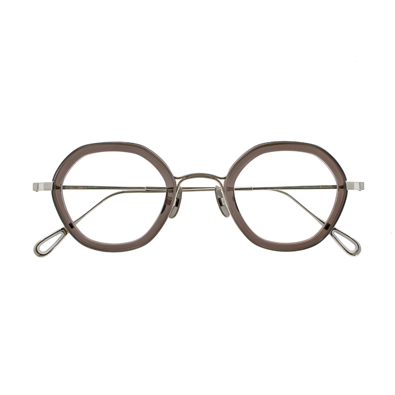 【YUICHI TOYAMA.】 U-142 V.Reich 06（Silver/Clear gray brown） メガネ