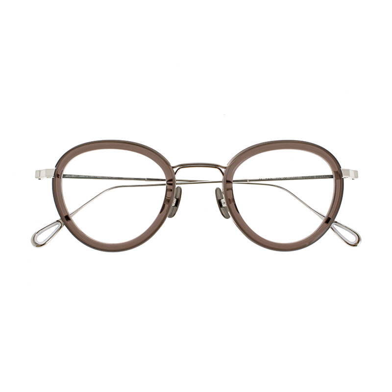 【YUICHI TOYAMA.】 U-141 V.Muche 06（Silver/Clear gray brown） メガネ