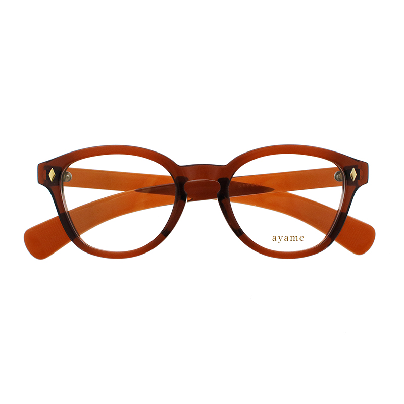【ayame】 NEWOLD Celluloid 10K ayame15周年記念モデル BR（Beer） メガネ