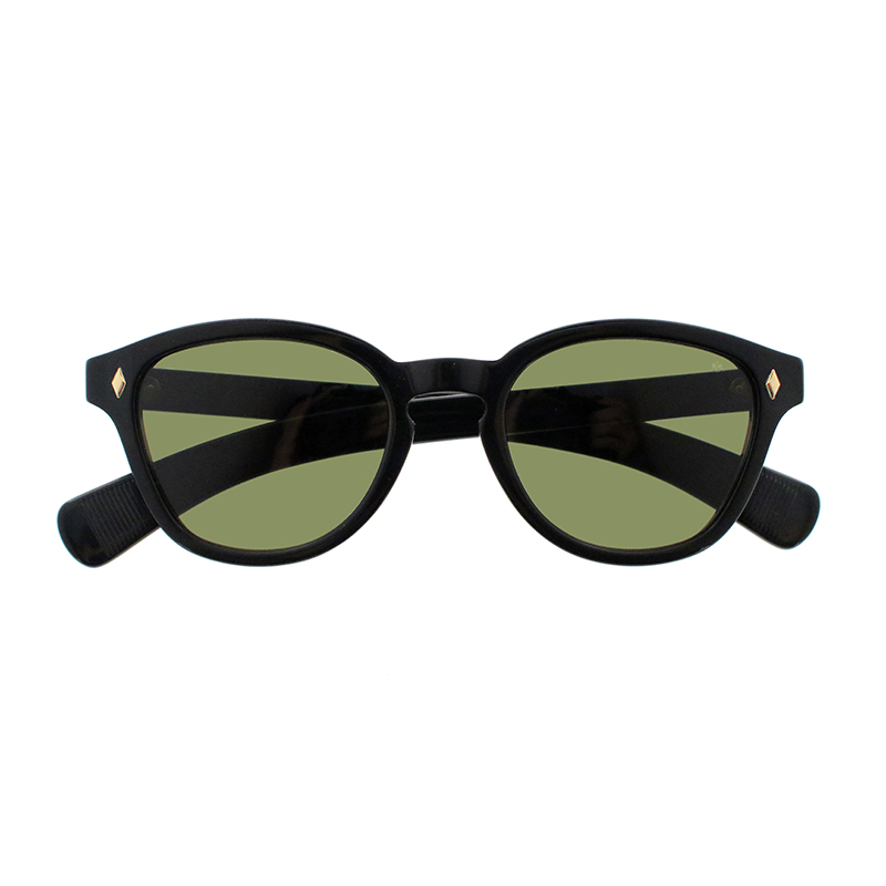 【ayame】 NEWOLD Celluloid 10K ayame15周年記念モデル BK（Black）レンズカラー：Dark Green サングラス