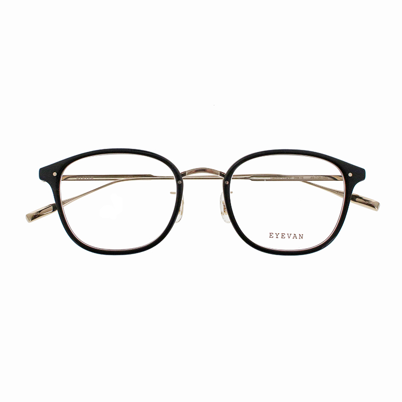 【EYEVAN】 Danforth（49） ダンフォース49  PBK/G（PIANO BLACK/GOLD） 49サイズ メガネ
