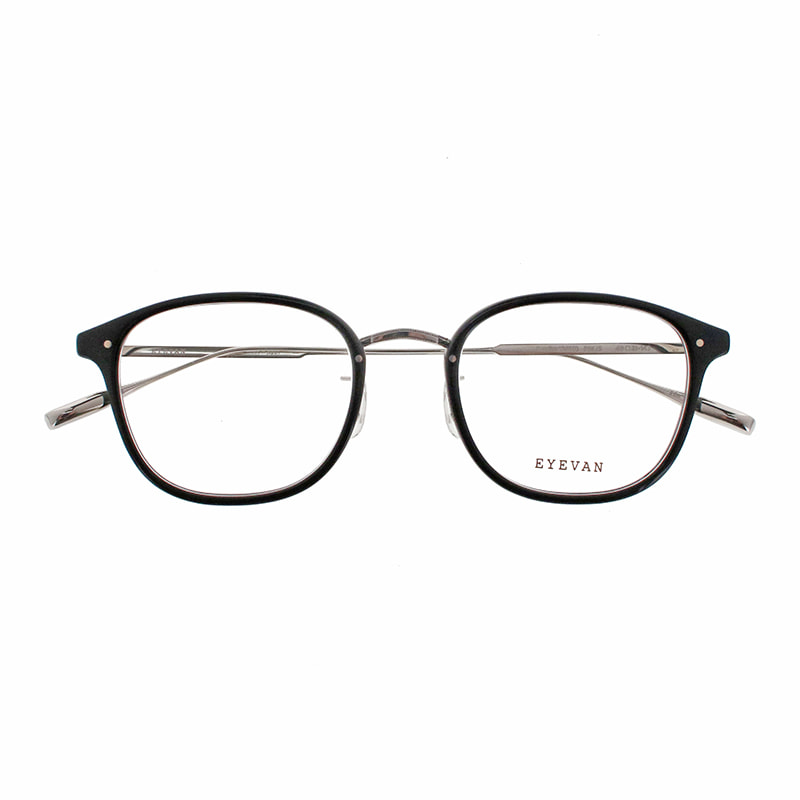 【EYEVAN】 Danforth（49） ダンフォース49  PBK/S（PIANO BLACK/SILVER） 49サイズ メガネ
