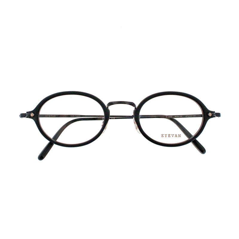 【EYEVAN】 CAPSULE COLLECTION E-0517 MPBK/BK（MATTE PIANO BLACK/BLACK） メガネ