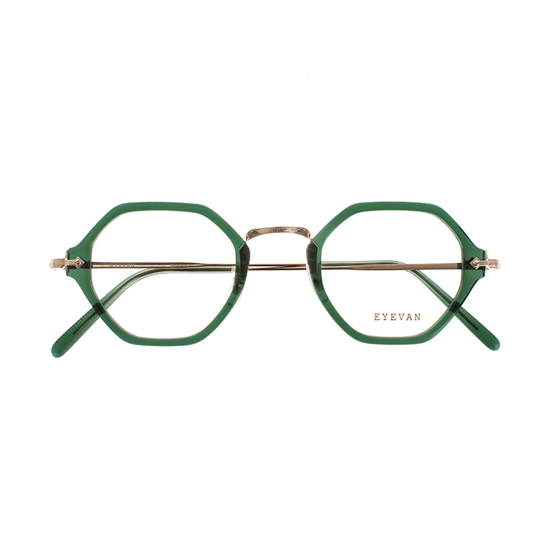 【EYEVAN】 CAPSULE COLLECTION E-0518 BGN/G（BOTTLE GREEN/GOLD） メガネ