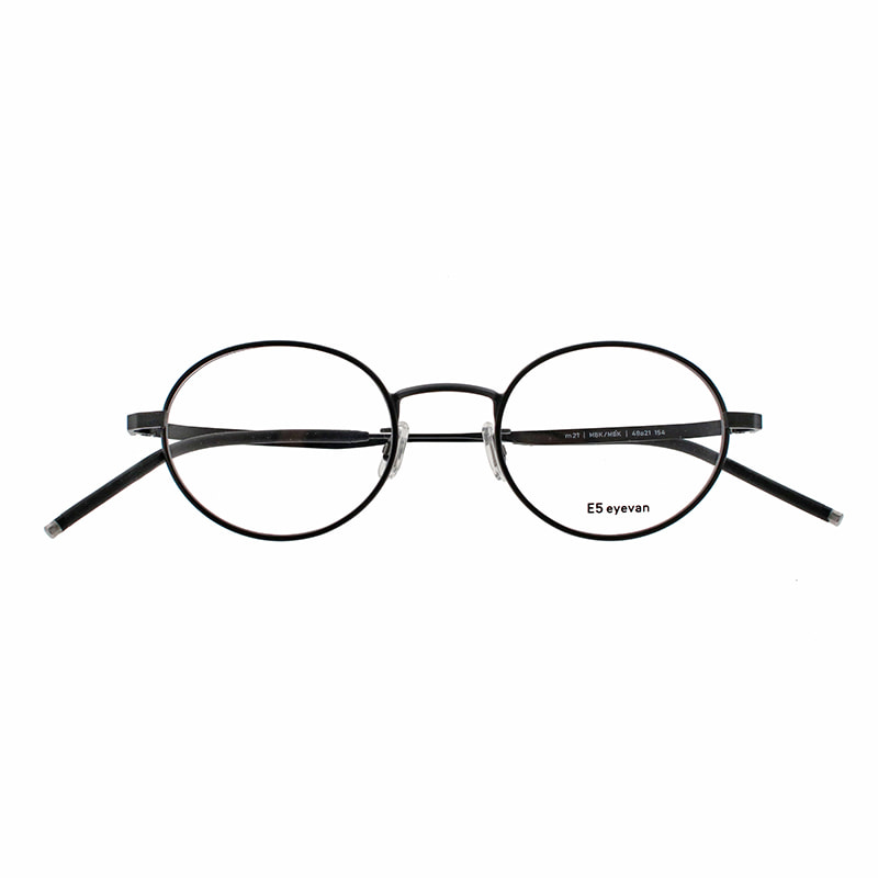 【E5 eyevan】 m21 MBK/MBK（Mat Black/Mat Black） メガネ