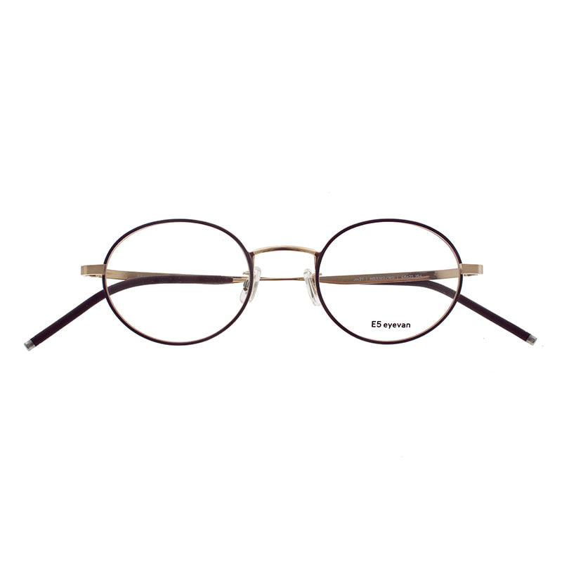 【E5 eyevan】 m21 MBRWG/WG（Mat Brown/White Gold/White Gold） メガネ