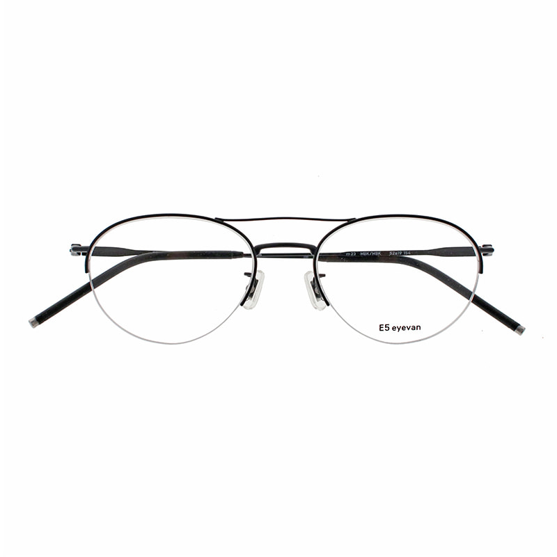 【E5 eyevan】 m23 MBK/MBK（Mat Black/Mat Black） メガネ