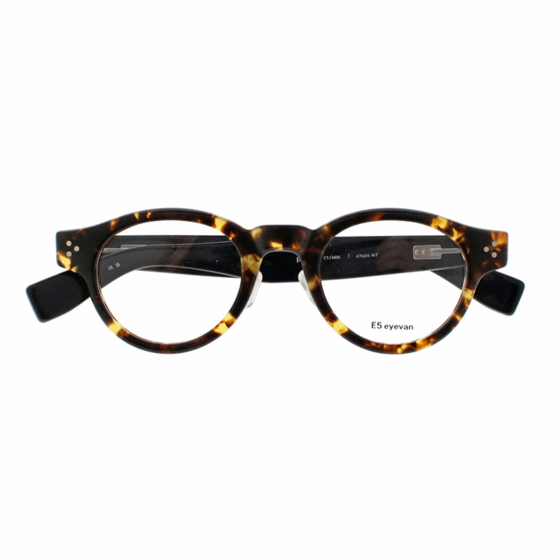 【E5 eyevan】 p27 YT/MBK（Yellow Tortoise/Mat Black） メガネ