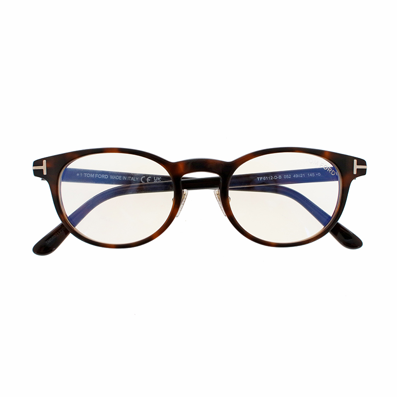 【TOM FORD】 TF6112-D-B 052（ダークハバナ） 日本企画モデル ブルーライトカット 49サイズ