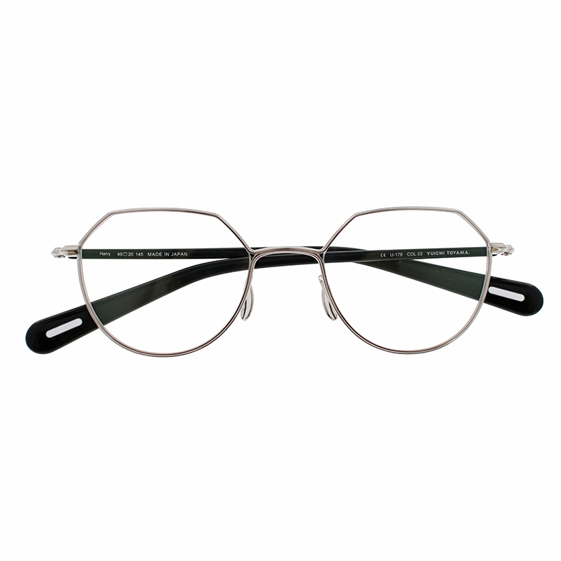 【YUICHI TOYAMA.】 U-178 Harry 02（Silver/Black） メガネ