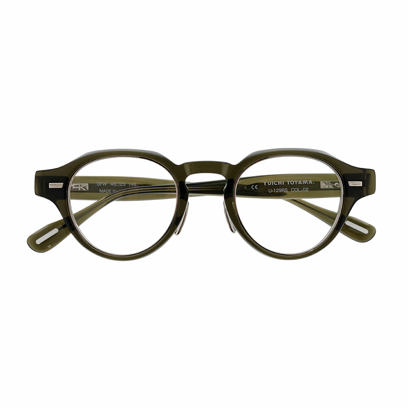 【YUICHI TOYAMA.】 U-129RS DFW 02（Khaki/Silver） メガネ