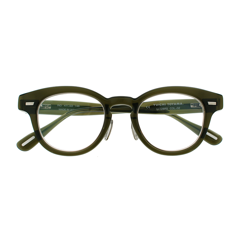【YUICHI TOYAMA.】 U-128RS IND 02（Khaki/Silver） メガネ