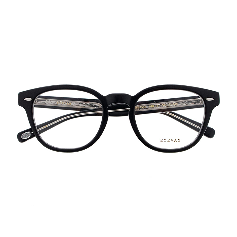 【EYEVAN】 Webb（51） ウェブ51 PBKS（PIANO BLACK/SILVER） メガネ 51サイズ
