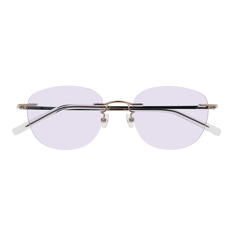 【RIMLESS TOKYO】 03 GD（Gold） レンズカラー：Iris サングラス