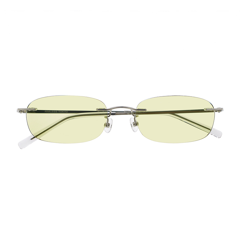 【RIMLESS TOKYO】 01 SV（Silver） レンズカラー：Citron サングラス