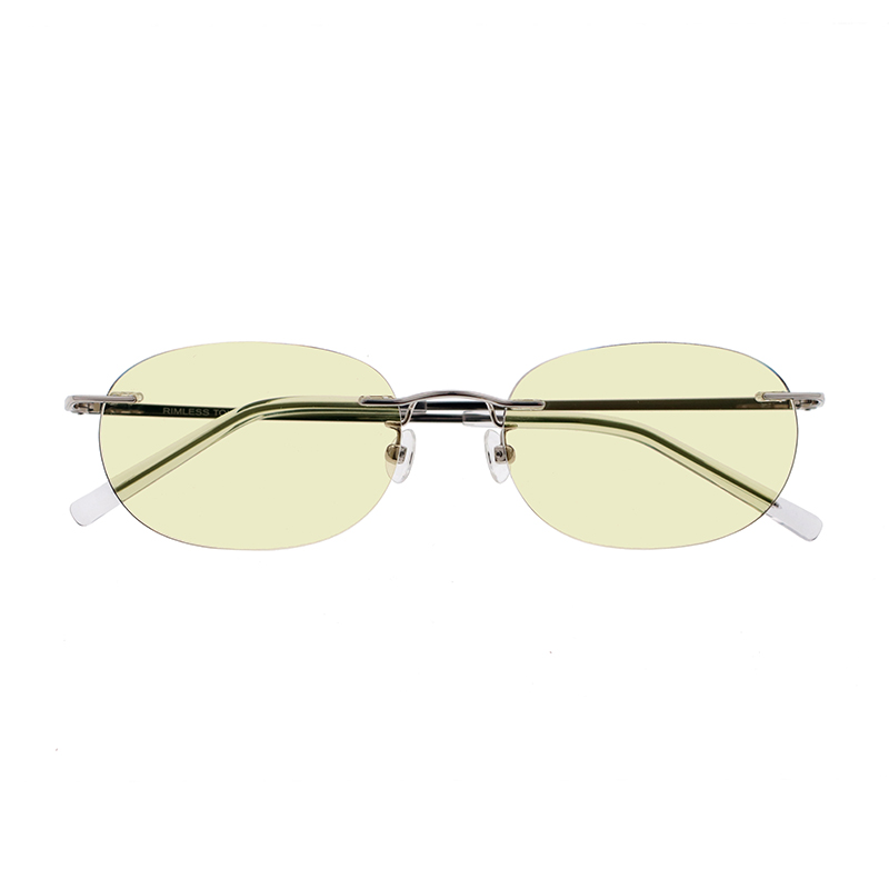 【RIMLESS TOKYO】 02 SV（Silver） レンズカラー：Citron サングラス