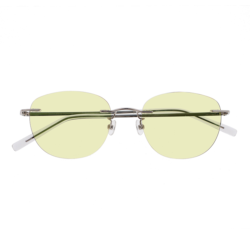 【RIMLESS TOKYO】 03 SV（Silver） レンズカラー：Citron サングラス