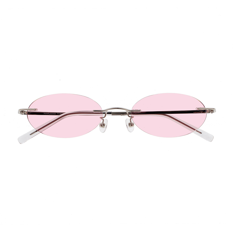 【RIMLESS TOKYO】 04 SV（Silver） レンズカラー：Blush サングラス