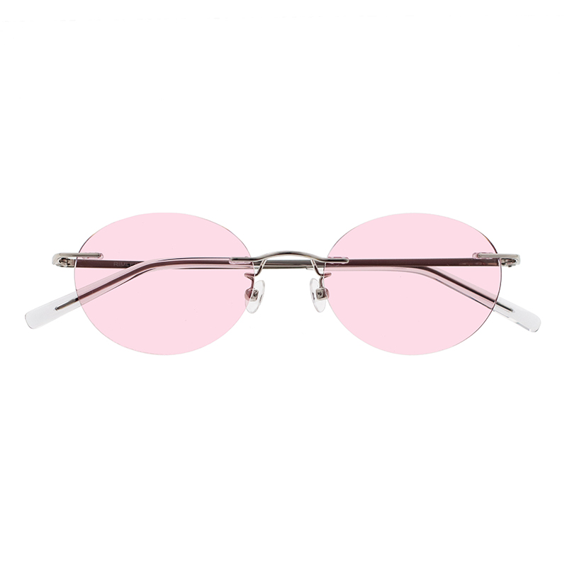 【RIMLESS TOKYO】 05 SV（Silver） レンズカラー：Blush サングラス