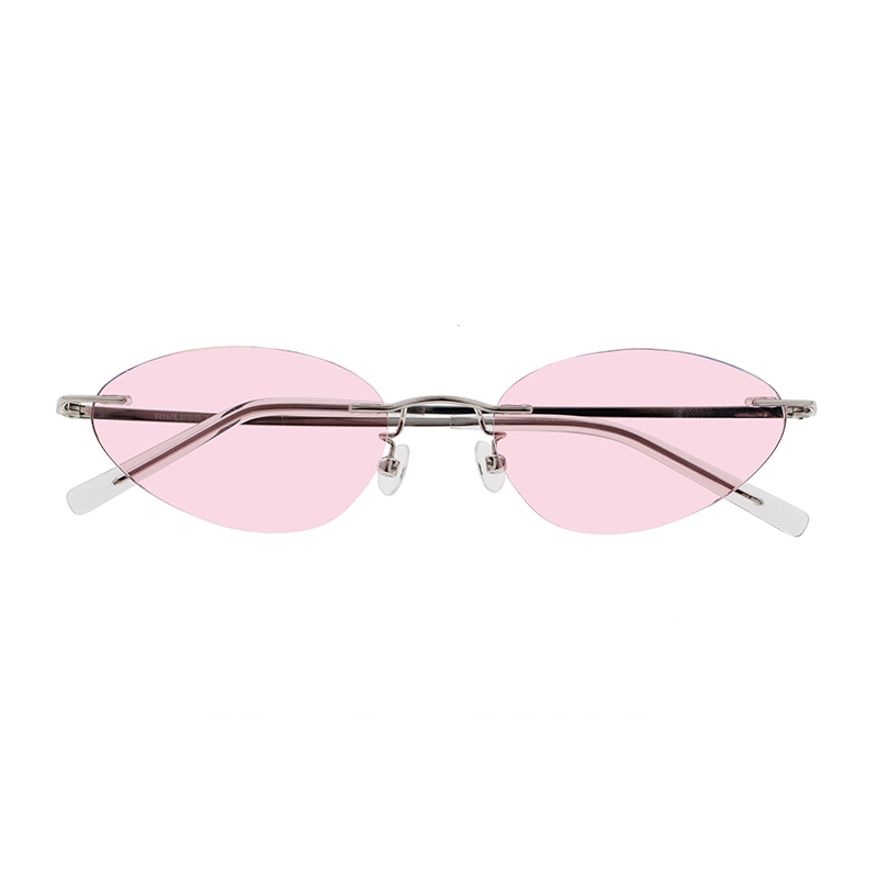 【RIMLESS TOKYO】 06 SV（Silver） レンズカラー：Blush サングラス
