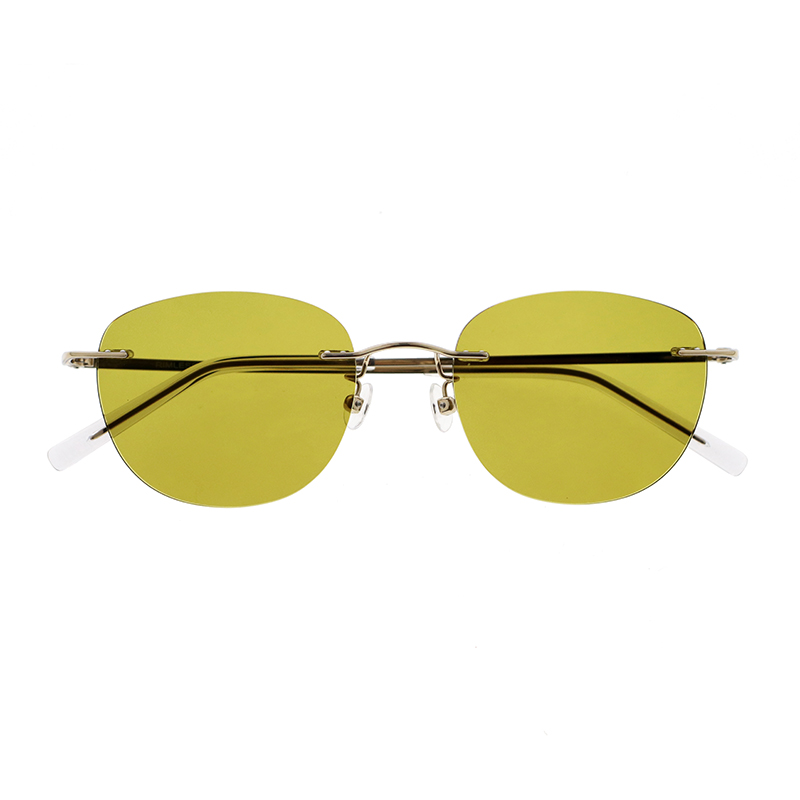 【RIMLESS TOKYO】 03 GD（Gold） レンズカラー：Ginger サングラス