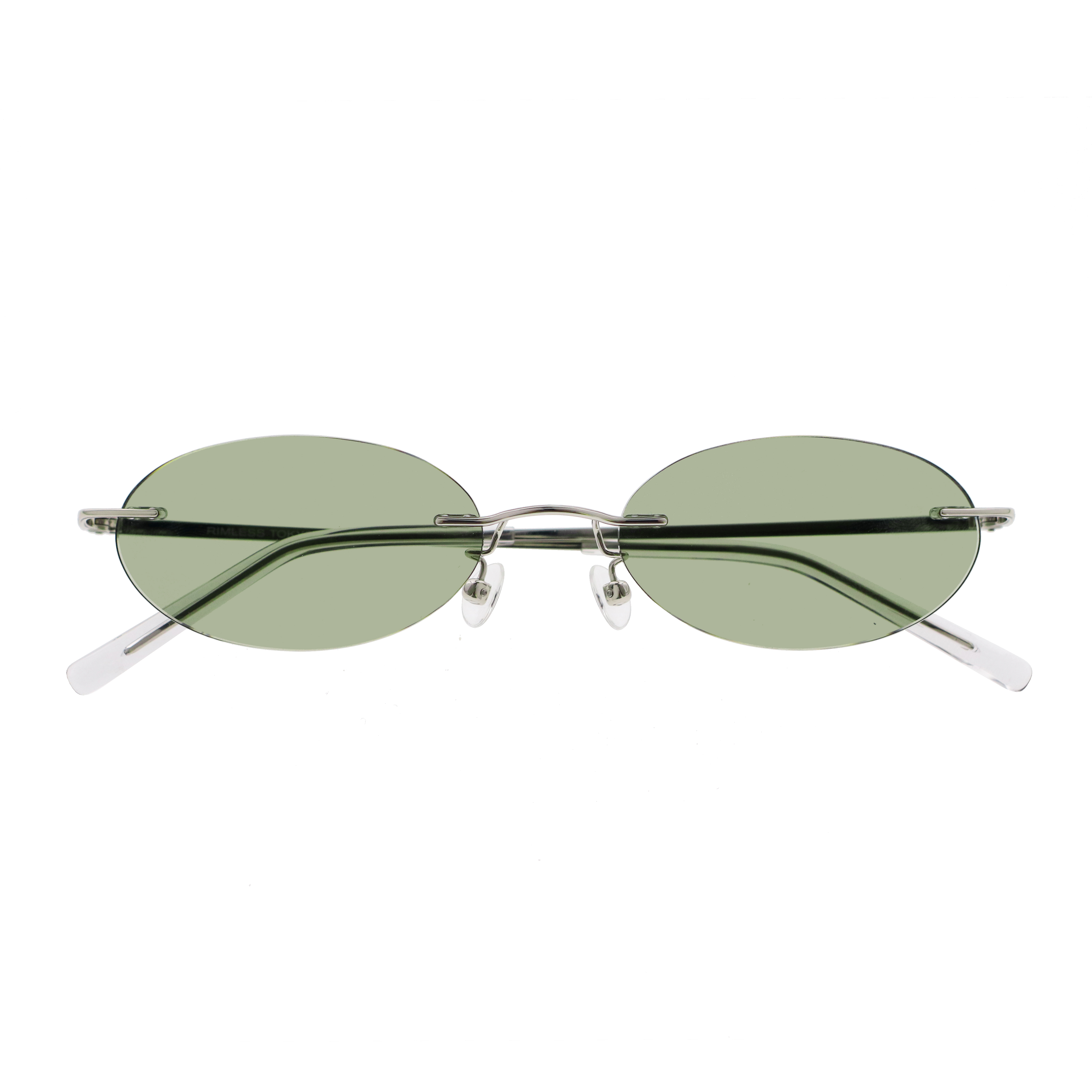 【RIMLESS TOKYO】 04 SV（Silver） レンズカラー：Moss サングラス