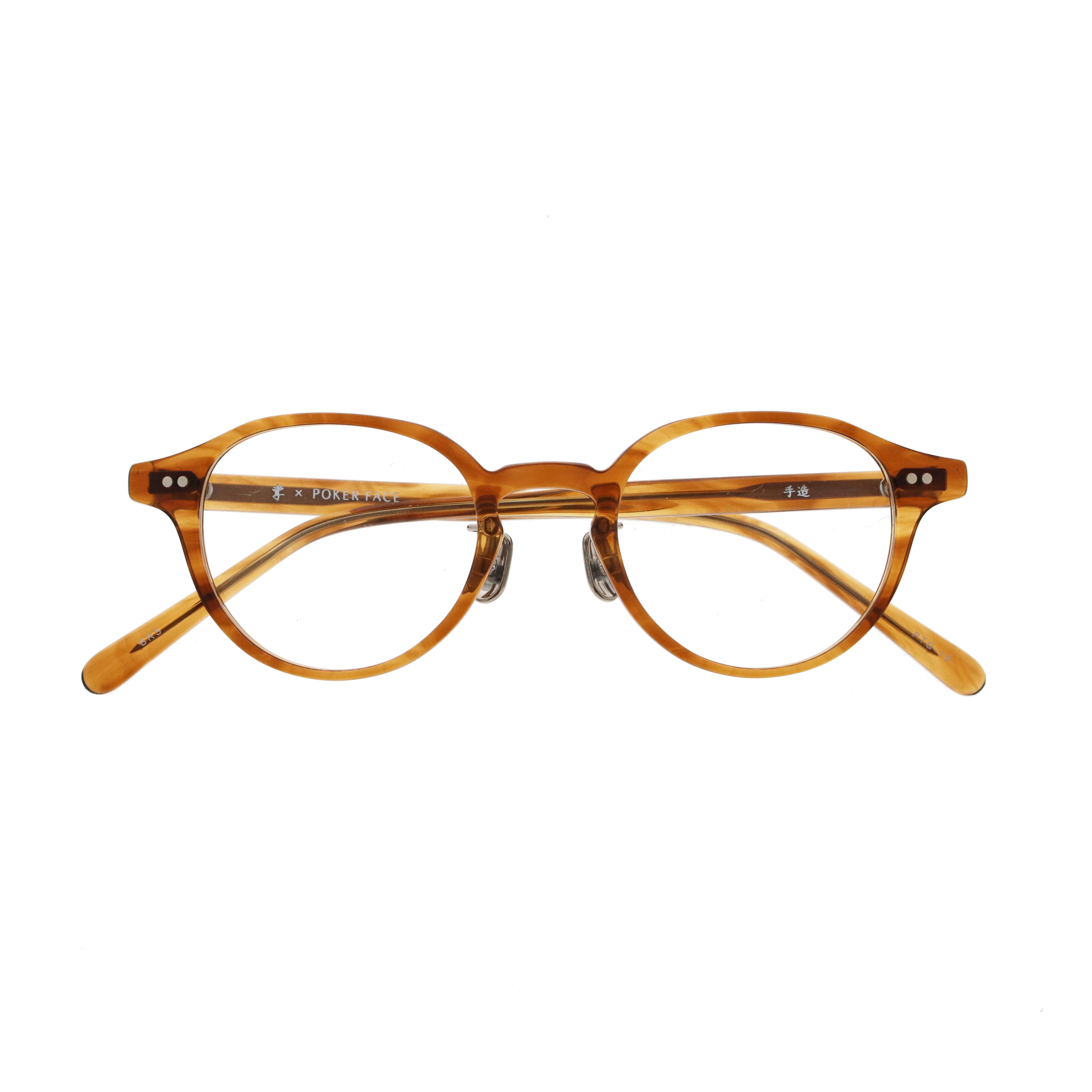 【掌 tana-gokoro】 POKER FACE別注モデル PTG-19 BRS（ブラウンササ） メガネ