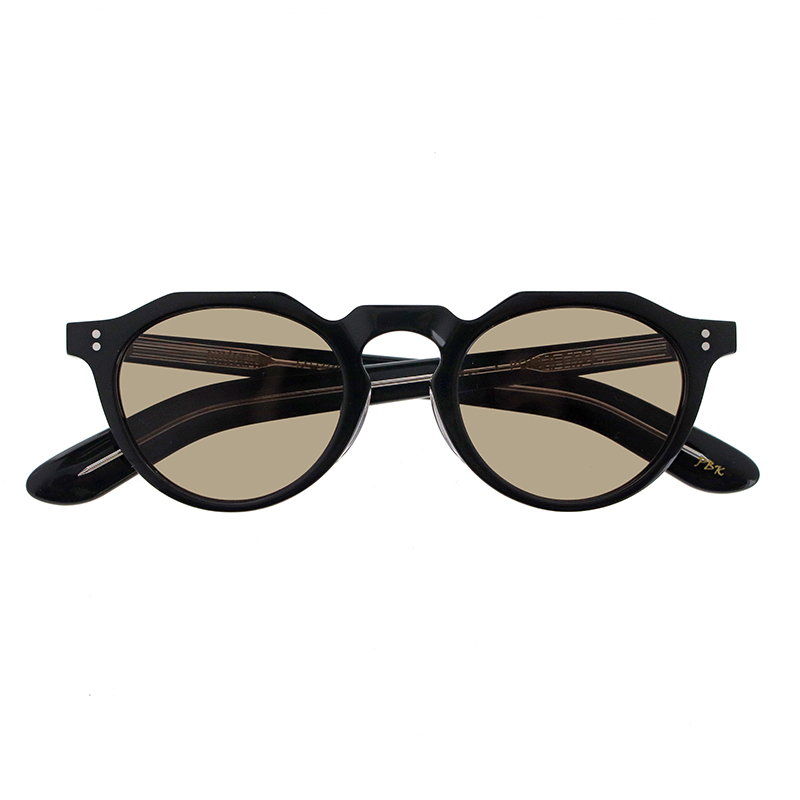 【few×POKER FACE】 universal ユニバーサル PBK（Pitch Black） レンズカラー：Brown 偏光調光レンズ 別注モデル サングラス