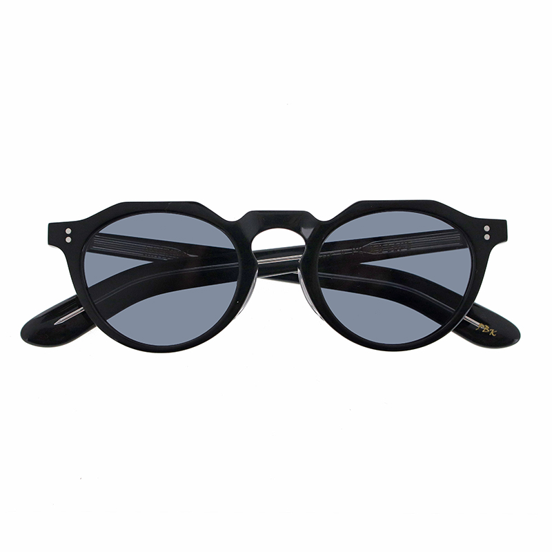 【few×POKER FACE】 universal ユニバーサル PBK（Pitch Black） レンズカラー：Blue 偏光調光レンズ 別注モデル サングラス