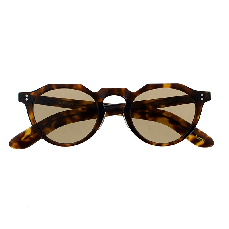 【few×POKER FACE】 universal ユニバーサル BRDM（Bengal Red Demi） レンズカラー：Brown 偏光調光レンズ 別注モデル サングラス