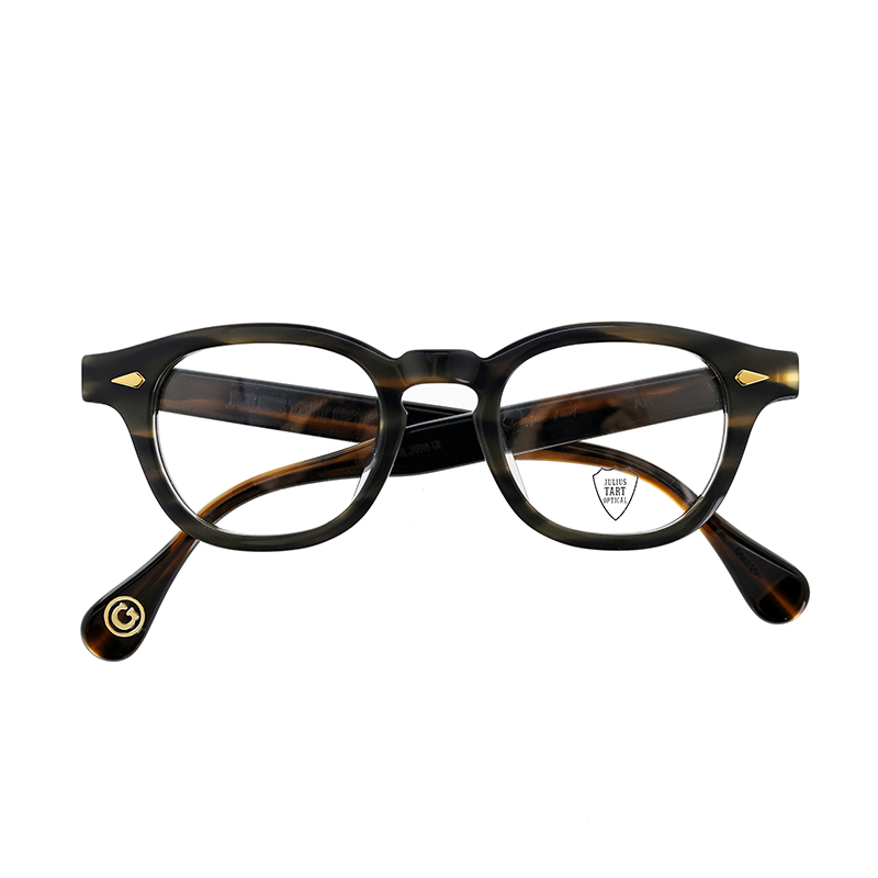 【JULIUS TART OPTICAL】 AR44/22-Ce/G（Camo Sasa/Gold Rivet） メガネ 44サイズ（ブリッジ22mm）