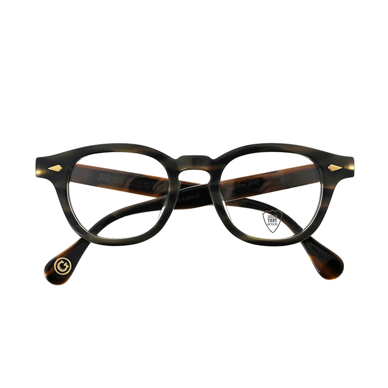 【JULIUS TART OPTICAL】 AR46/22-Ce/G（Camo Sasa/Gold Rivet） メガネ 46サイズ（ブリッジ22mm）