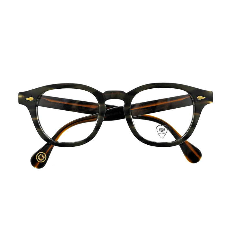 【JULIUS TART OPTICAL】 AR48/22-Ce/G（Camo Sasa/Gold Rivet） メガネ 48サイズ（ブリッジ22mm）